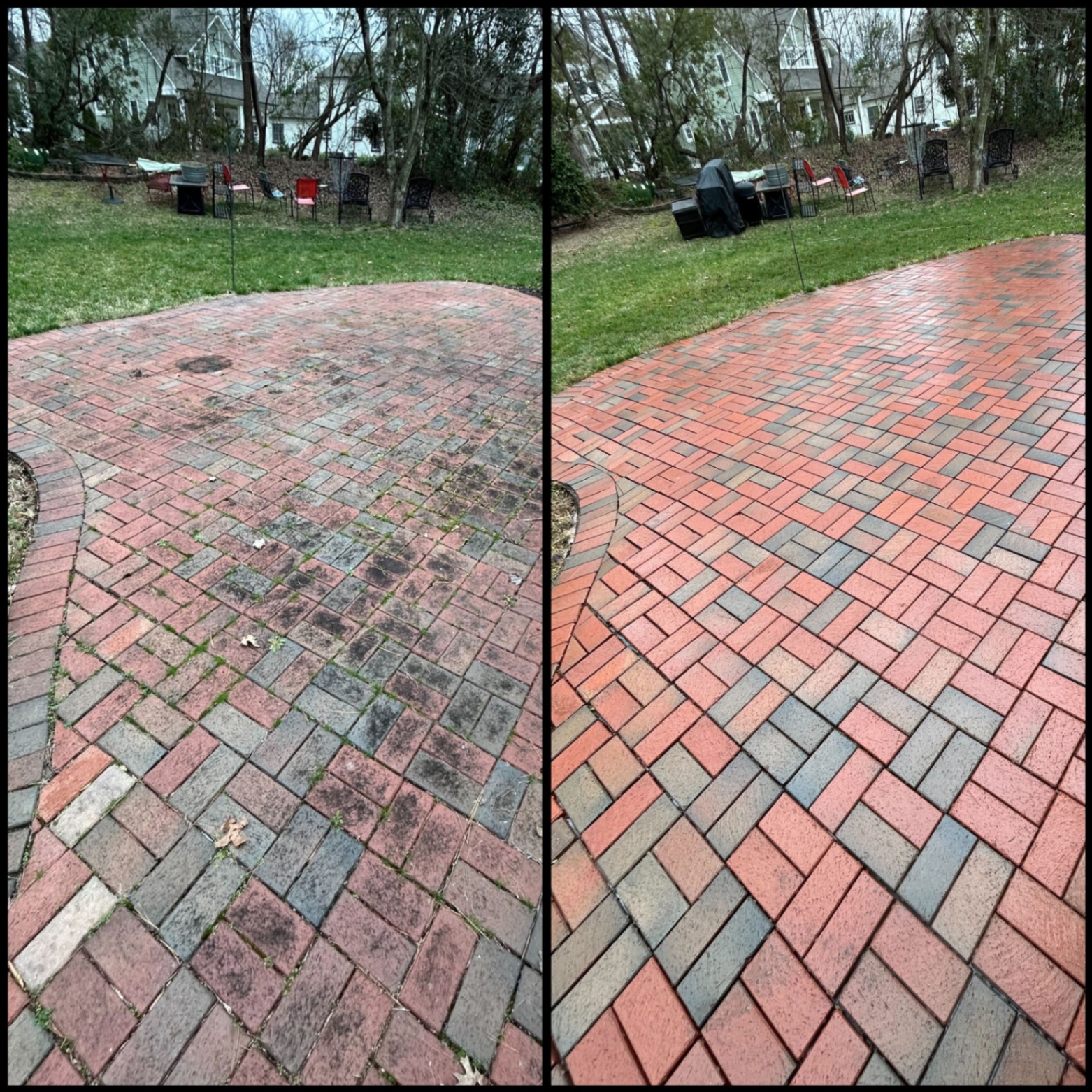 Brick Paver Patio Cleaning Comparison